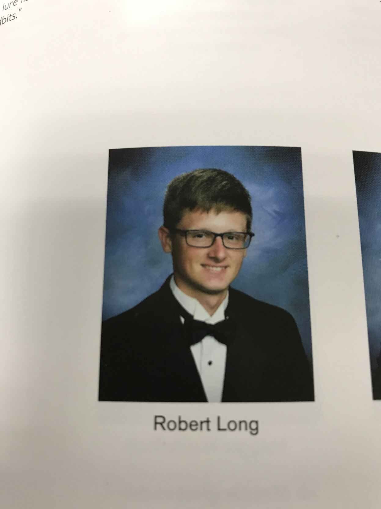 Robert Long yearbook photo